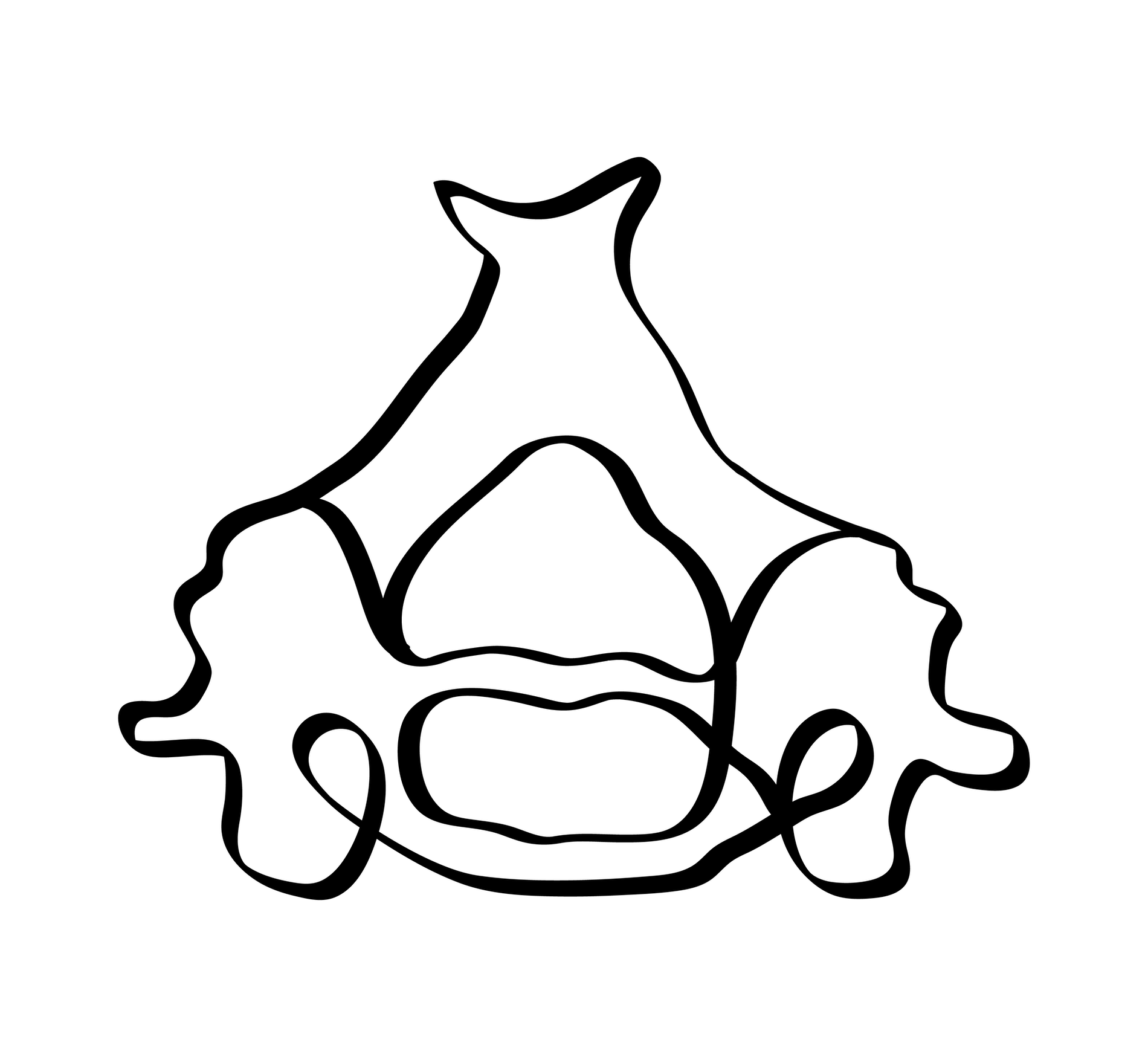 Skizze Halswirbelsäule